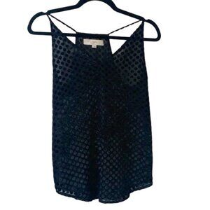 LOFT Black Camisole with Swiss Dots. Size XSmall. EUC.